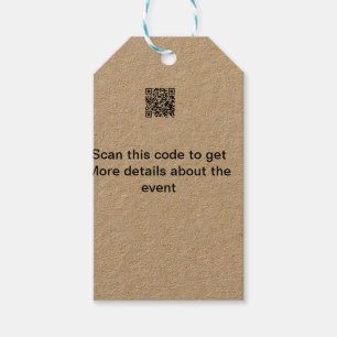 Eenvoudige Q R-code scannen zakelijke gebeurtenis  Cadeaulabel