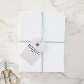 Eenvoudige Q R-code scannen zakelijke gebeurtenis Cadeaulabel (Met Touw)