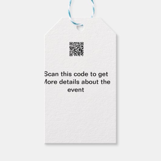 Eenvoudige Q R-code scannen zakelijke gebeurtenis Cadeaulabel (Voorkant)