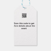 Eenvoudige Q R-code scannen zakelijke gebeurtenis Cadeaulabel (Achterkant)