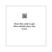 Eenvoudige Q R-code scannen zakelijke gebeurtenis Rubberstempel (Afrduk)