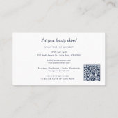 Eenvoudige QR Code Beautician Salon Klantenkaartje (Achterkant)
