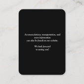 Eenvoudige QR Code Black Wedding Enclosure Kaart (Achterkant)