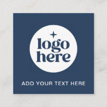 Eenvoudige QR-code Blauwe Zakelijke Logo