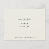 Eenvoudige QR Code Bruiloft Geel Save the Date Briefkaart (Voorkant)