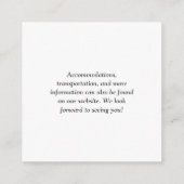 Eenvoudige QR-code bruiloft Informatiekaartje (Achterkant)