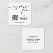 Eenvoudige QR-code bruiloft Informatiekaartje (Voorkant / Achterkant)