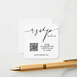 Eenvoudige QR-code bruiloft Informatiekaartje