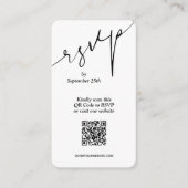 Eenvoudige QR-code bruiloft Informatiekaartje (Voorkant)