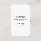 Eenvoudige QR-code bruiloft Informatiekaartje (Achterkant)