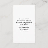 Eenvoudige QR-code bruiloft Informatiekaartje (Achterkant)