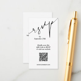 Eenvoudige QR-code bruiloft Informatiekaartje