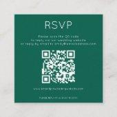 Eenvoudige QR-code bruiloft RSVP Informatiekaartje (Voorkant)