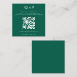 Eenvoudige QR-code bruiloft RSVP Informatiekaartje