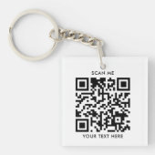 Eenvoudige QR Code Business Logo Acryllic Sleutelhanger (Voorkant)