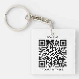 Eenvoudige QR Code Business Logo Acryllic Sleutelhanger