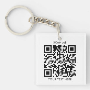 Eenvoudige QR Code Business Logo Acryllic Sleutelhanger