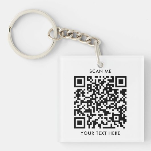 Eenvoudige QR Code Business Logo Acryllic Sleutelhanger (Voorkant)