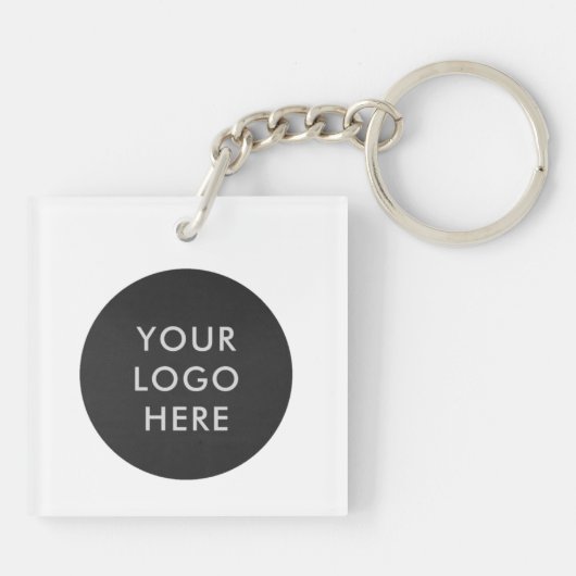 Eenvoudige QR Code Business Logo Acryllic Sleutelhanger (Achterkant)