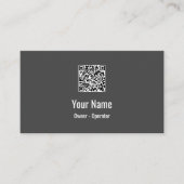 eenvoudige QR code donker Visitekaartje (Voorkant)