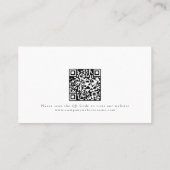 Eenvoudige QR-code elk beroep elke kleur Visitekaartje (Achterkant)