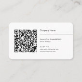 Eenvoudige QR-code en bedrijfscode Visitekaartje (Voorkant)