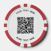 Eenvoudige QR Code en Tekst Zakelijke Promotie Poker Chips (Voorkant)