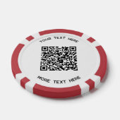 Eenvoudige QR Code en Tekst Zakelijke Promotie Poker Chips (Enkel)