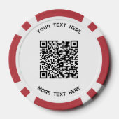 Eenvoudige QR Code en Tekst Zakelijke Promotie Poker Chips (Achterkant)