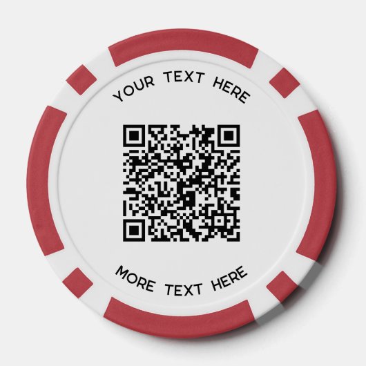 Eenvoudige QR Code en Tekst Zakelijke Promotie Poker Chips (Achterkant)