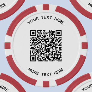 Eenvoudige QR Code en Tekst Zakelijke Promotie Poker Chips