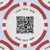 Eenvoudige QR Code en Tekst Zakelijke Promotie Poker Chips