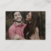 Eenvoudige QR-code foto Moderne bruiloft Informatiekaartje (Achterkant)