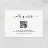 Eenvoudige QR-code foto Moderne bruiloft Informatiekaartje (Voorkant)