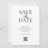 Eenvoudige QR-code foto trouwkaart Save The Date (Voorkant)