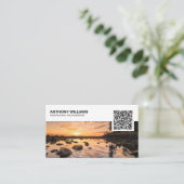 Eenvoudige QR Code Fotograaf Visitekaartje (Staand voorkant)