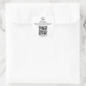 Eenvoudige QR-code logo product ingrediënten Vierkante Sticker (Tas)