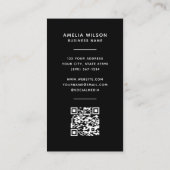 Eenvoudige QR-code logo rand frame verticaal Visitekaartje (Achterkant)