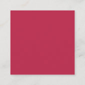 Eenvoudige QR-code Magenta Weddenschap RSVP Informatiekaartje (Achterkant)