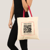 Eenvoudige QR-code met rode rand Tote Bag (Voorkant (product))