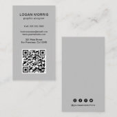 Eenvoudige QR-code Modern Visitekaartje (Voorkant / Achterkant)