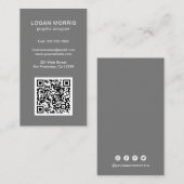 Eenvoudige QR-code Modern Visitekaartje (Voorkant / Achterkant)
