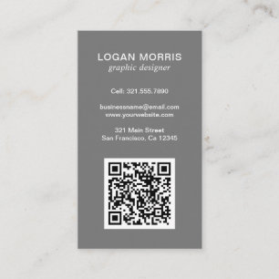 Eenvoudige QR-code Modern Visitekaartje