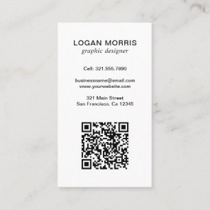 Eenvoudige QR-code Modern Visitekaartje