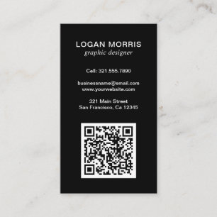 Eenvoudige QR-code Modern Visitekaartje