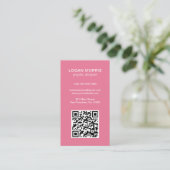 Eenvoudige QR-code Modern Visitekaartje (Staand voorkant)
