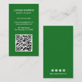 Eenvoudige QR-code Modern Visitekaartje (Voorkant / Achterkant)