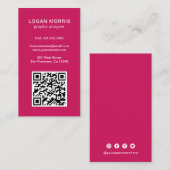 Eenvoudige QR-code Modern Visitekaartje (Voorkant / Achterkant)