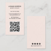 Eenvoudige QR-code Modern Visitekaartje (Voorkant / Achterkant)