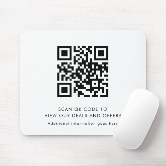 Eenvoudige QR-code moderne bedrijfs-promotie Muismat (Met muis)